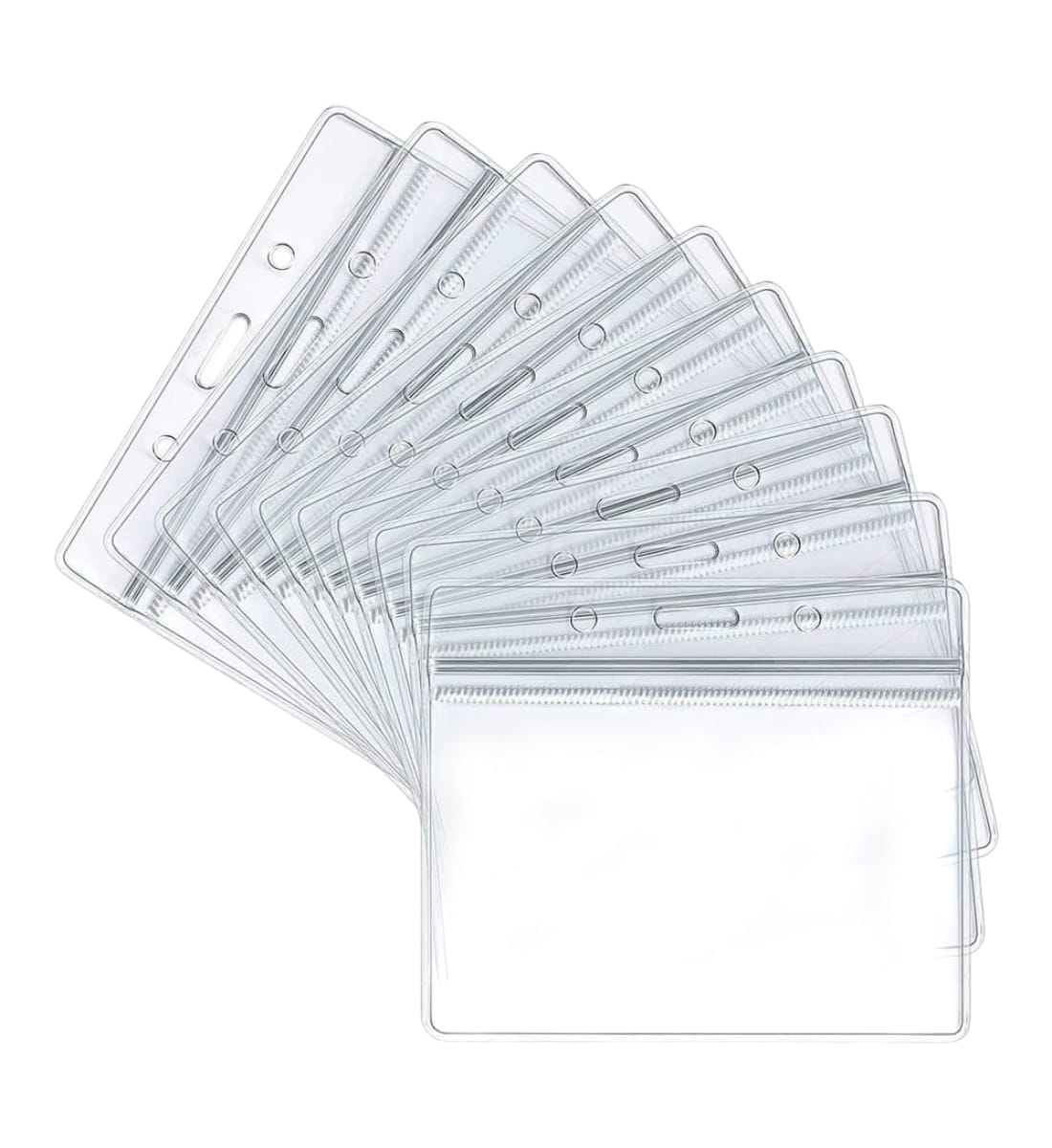 Premium Transparent ID Card Holders A001 – Soft Plastic Cover for Protection (Pack of 2, White)